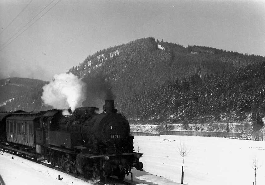 Personenzug bei der Einfach nach Obstfelderschmiede 1963, Sammlung Michael Kurth